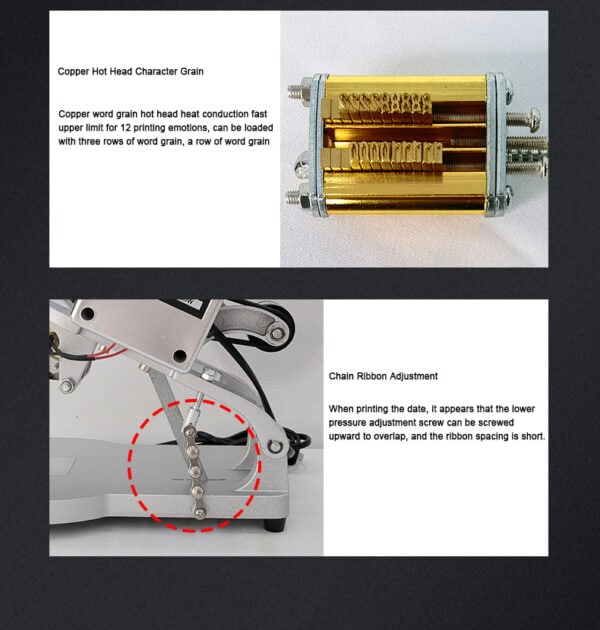 Small Manual Ribbon Coder Suitable for Plastic Bags, Food Bags to Print the Date of Production LBM-SXY-1502 - Image 5