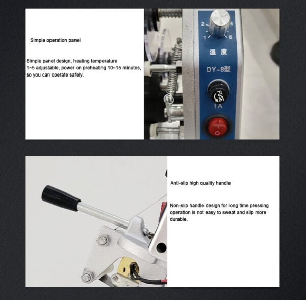 Small Manual Ribbon Coder Suitable for Plastic Bags, Food Bags to Print the Date of Production LBM-SXY-1502 - Image 7